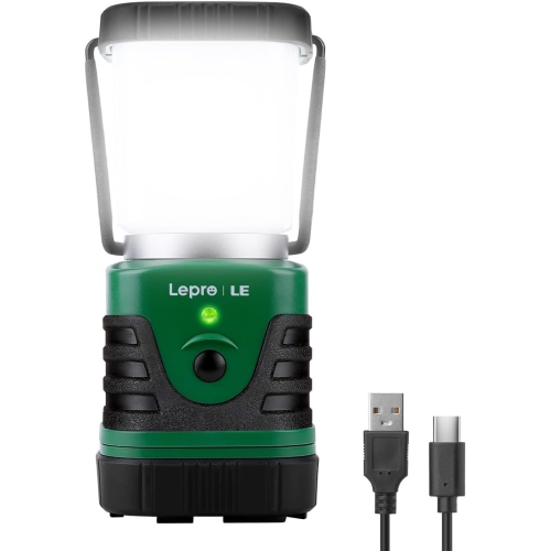 Image 1 of 8.. LE Rechargeable LED Camping Lantern , 1000 Lumen Camping Light, 4 Lighting Modes Camping Lamp, 4400mAh Power Bank, IP44 Waterproof, Tent Light for
