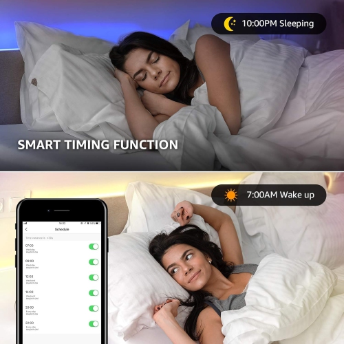 LE Smart Led Lights, 32.8ft(16.4ft*2) 300 LEDs WiFi LED Strip Lights, APP Control Smart LED Light Strip, Work with Alexa and Google Assistant,