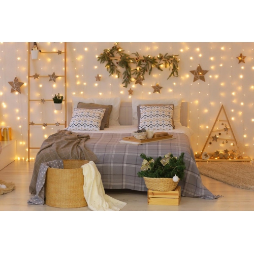 LE LED Curtain Lights, 594 LEDs 19.7 x 9.8 ft Fairy Lights Plug in, 8 Lighting Modes String Lights Indoor, Outdoor Patio Twinkle Lights for Bedroom