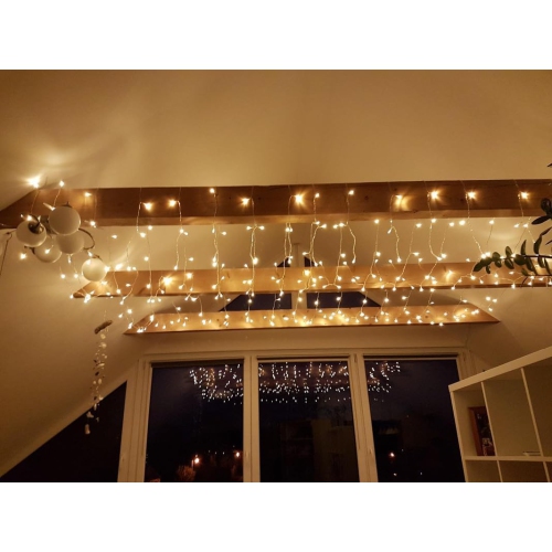 LE LED Curtain Lights, 306 LEDs 9.8 x 9.8 ft Fairy Lights Plug in, 8 Lighting Modes String Lights Indoor, Outdoor Patio Twinkle Lights