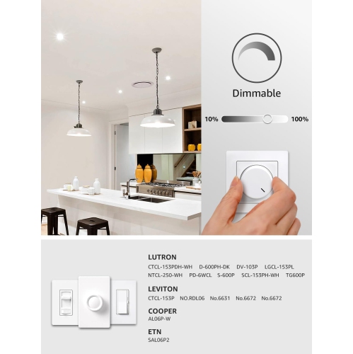 Lepro Dimmable LED Light Bulbs 100 Watt Equivalent, 14W 1500LM Daylight White 5000K, A19 E26 Standard Medium Base, UL FCC Listed, 15000 Hour