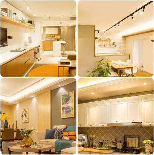 Lepro Dimmable GU10 Light Bulbs, 3000K Soft Warm Light GU10 LED Bulbs, 5.5W(50W Halogen Equivalent) PAR16 LED Spotlight Bulb, Track Lighting Bulb for