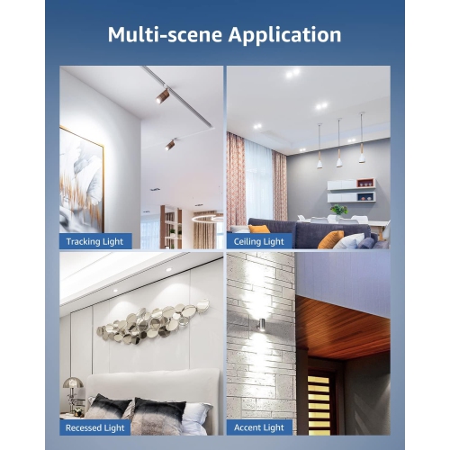 LE GU10 LED Bulbs, 5000K Daylight White GU10 Bulb 50W Equivalent Non-Dimmable, 4W PAR16 LED Spotlight Bulb for Track Lighting, 350lm Light Bulbs for