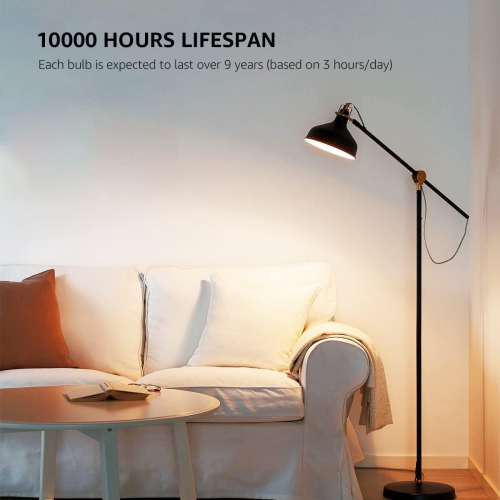 LE LED Light Bulbs, 100W Equivalent, 14W 1500lm 2700K Warm White LED Bulb, Non-dimmable Light Bulb, A19 E26 Standard Base, 10000 Hour Lifetime, 6