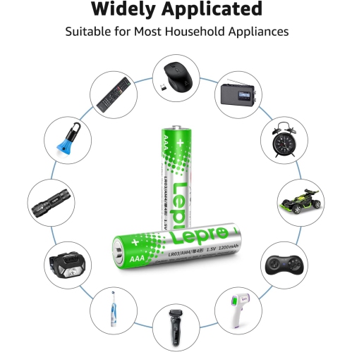 Lepro AAA Alkaline Batteries 100 Pack