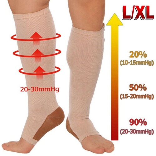 Bas de compression 20-30mmHg : Soutien ferme pour une meilleure circulation, une réduction de l'enflure et une fatigue