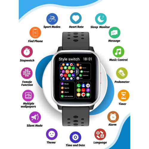 Kids Smart Watch Girls Boys, Smart Watch for Kids Boys Smart Watch Gifts for 4-16 Years Old with Sleep Mode Multiple Sports Modes Pedometer Birthday