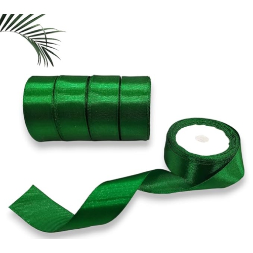 5 Pack Satin Ribbon Polyester Satin Ribbons for Gift Wrapping DIY Crafts Weddings Invitations, Flower Bouquet, Bow Making ,Home Decor Sewing