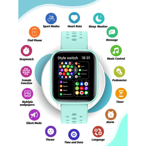 Kids Smart Watch for Girls Boys, Smart Watch Gifts for 4-16 Years Old with Sleep Mode Multiple Sports Modes Pedometer Birthday Gift for Boys Girls