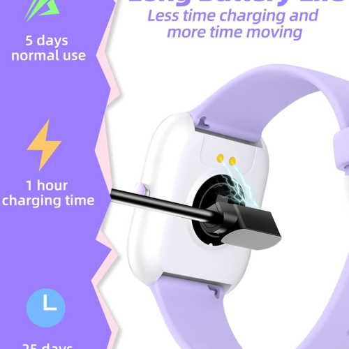 Kids Smart Watch for Boys Girls,IP68 Waterproof Kids Fitness Activity Tracker Watch,Heart Rate Sleep Monitor,8 Sport Modes,Pedometers,Calories