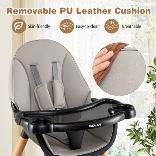 Ensemble de chaises de table convertibles 6-en-1 de Costway pour bébés et tout-petits avec table à blocs de construction