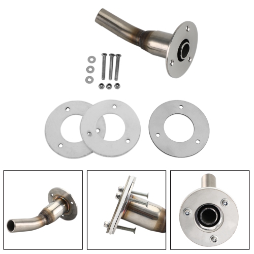 Exhaust Outlet + Backing Plate & Fixings For Eberspacher For Webasto Heater 24Mm