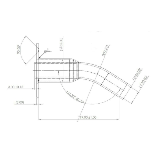 Exhaust Outlet + Backing Plate & Fixings For Eberspacher For Webasto Heater 24Mm