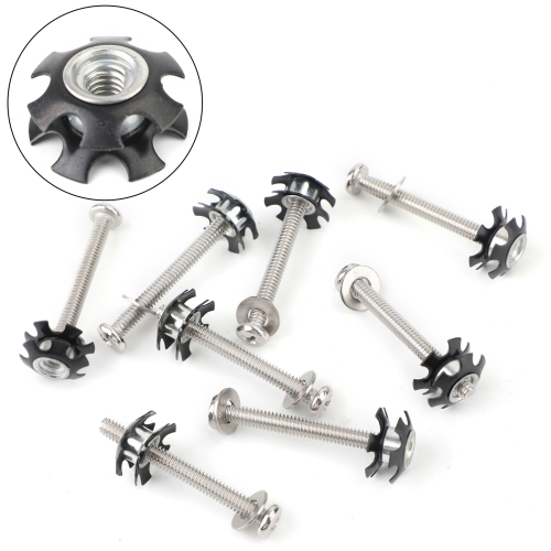 Set of 8 RV LADDER REPAIR KIT nuts Stainless Bunk Motorhome Parts Camper Trailer Coach