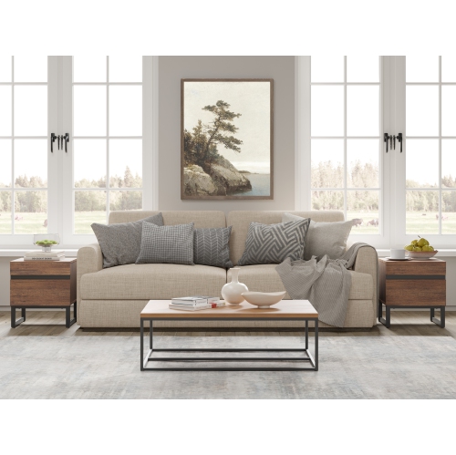 WAMPAT Set of 2 End Tables with 4 Drawers, Modern Sofa Side Tables with Storage for Small Spaces, Wooden Nightstands Bedside Tables for Living Room,