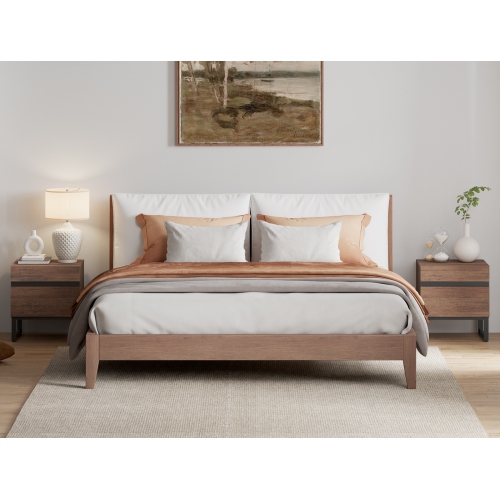 WAMPAT Set of 2 End Tables with 4 Drawers, Modern Sofa Side Tables with Storage for Small Spaces, Wooden Nightstands Bedside Tables for Living Room,