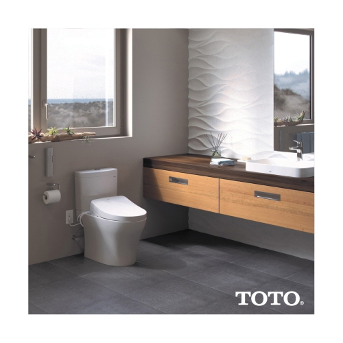 TOTO SW3046#01 S500E Electronic Bidet Toilet Cleansing, Instantaneous Water, EWATER Deodorizer, Warm Air Dryer, and Heated Seat, Elongated