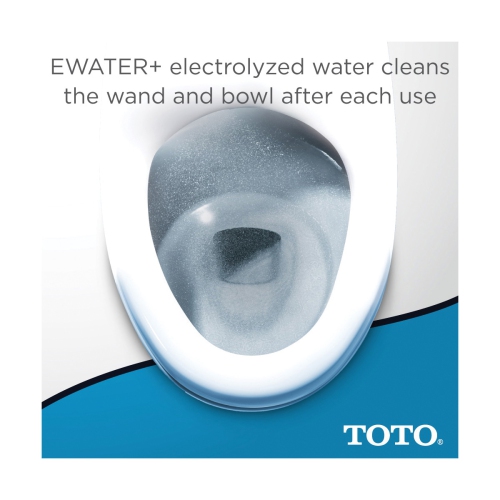TOTO SW3046#01 S500E Electronic Bidet Toilet Cleansing, Instantaneous Water, EWATER Deodorizer, Warm Air Dryer, and Heated Seat, Elongated