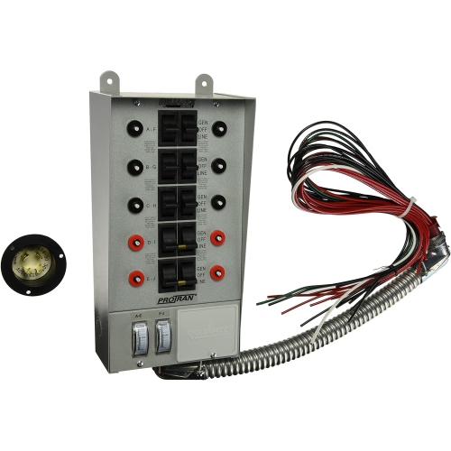 Image 1 de 2.. Commutateur de transfert intérieur Pro/Tran 30 A 30310&nbsp;A de Reliance Controls pour génératrices jusqu'à 7&nbsp;500 watts de fonctionnement