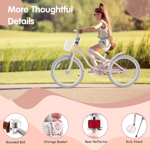 Prorider 20" Kids Bike with Height Adjustable Handlebar & Seat Hand Brake & Coaster Brake