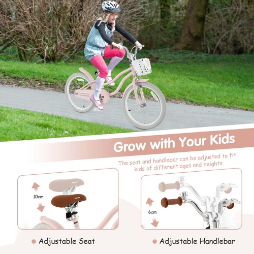 Prorider 20" Kids Bike with Height Adjustable Handlebar & Seat Hand Brake & Coaster Brake