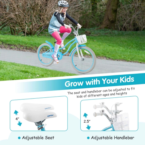 Prorider 20" Kids Bike with Height Adjustable Handlebar & Seat Hand Brake & Coaster Brake