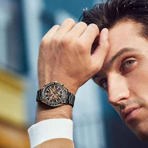 Mens Watches/Montre Homme Chronograph Analog Quartz Waterproof Wrist Watch for Men Business Casual Sport Date Dress Watch with Leather/Stainless