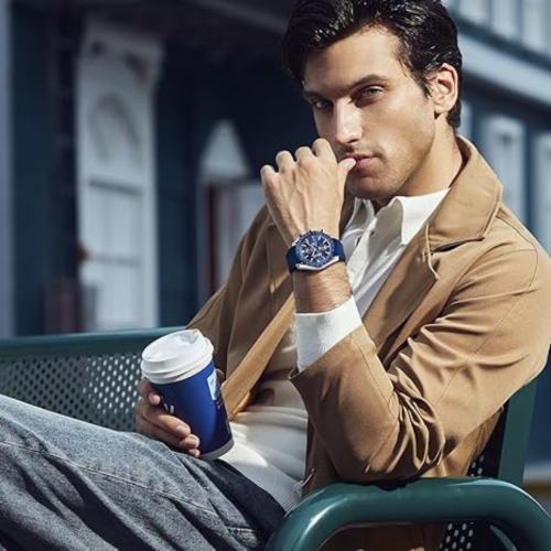 Mens Watches/Montre Homme Chronograph Analog Quartz Waterproof Wrist Watch for Men Business Casual Sport Date Dress Watch with Leather/Stainless