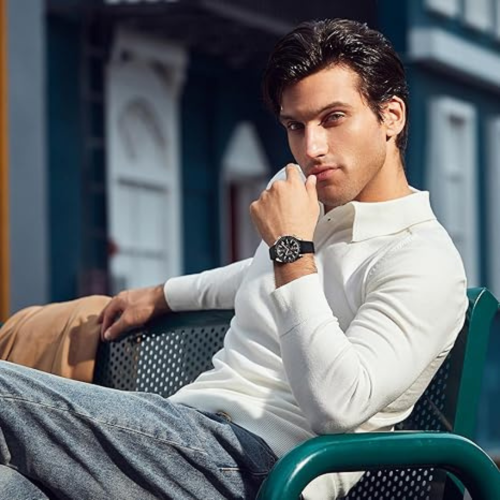 Mens Watches/Montre Homme Chronograph Analog Quartz Waterproof Wrist Watch for Men Business Casual Sport Date Dress Watch with Leather/Stainless