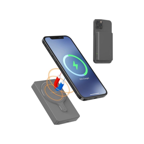 MYCHARGE  Portable Charger Wireless Magnetic Power Bank | Compatible With Magsafe Battery Pack And USB C Cable | Color: Graphite