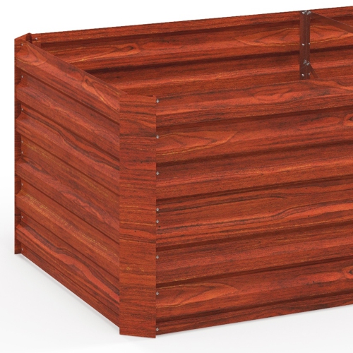 Outsunny Raised Garden Bed, 6' x 3' x 2' Galvanized Steel Planters for Outdoor Plants with Multi-reinforced Rods for Vegetables, Flowers and Herbs,