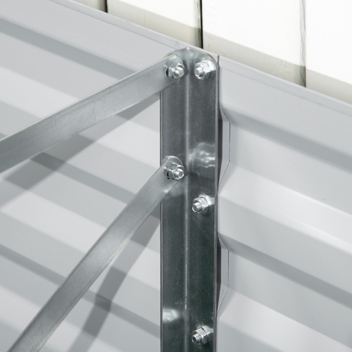 Outsunny Raised Garden Bed, 6' x 3' x 2' Galvanized Steel Planters for Outdoor Plants with Multi-reinforced Rods for Vegetables, Flowers and Herbs,