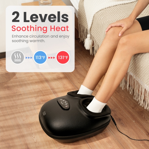 Snailax Shiatsu Deep Kneading Foot Massager with Heat, with Remote Control - 52A2RC