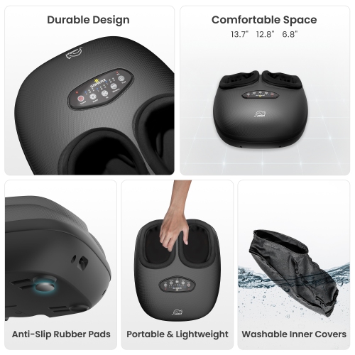Snailax Shiatsu Deep Kneading Foot Massager with Heat, with Remote Control - 52A2RC