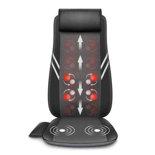 Snailax Back Massager with Heat，Rolling Kneading Seat Massager & Massage Chair Pad - 296