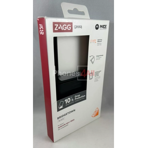 Image 1 de 1.. ZAGG Gear4 D30 BIO Material Bridgetown noir pour Motorola Razr+ 2023 5G