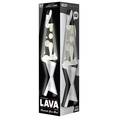 Lava Lite 14.5" Polygonal White Tone Lava Lamp - White/Clear
