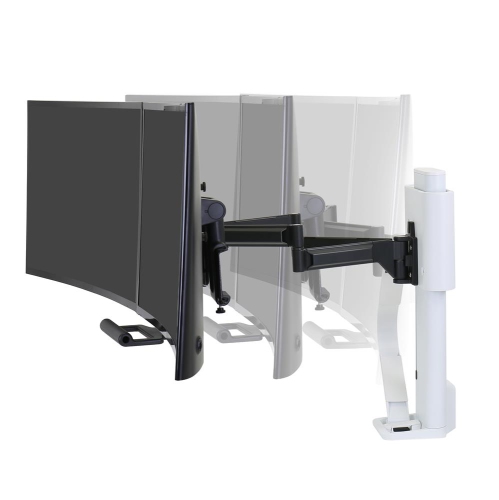 Ergotron TRACE Desktop Dual Monitor Mount - White -