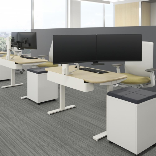 Ergotron TRACE Desktop Dual Monitor Mount - White -