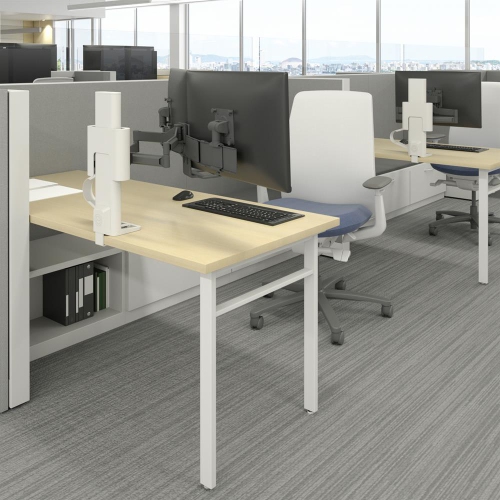 Ergotron TRACE Desktop Dual Monitor Mount - White -