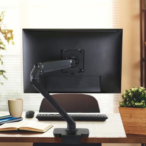 Ergotron MXV Desk Monitor Arm with Low-Profile Clamp - Matte Black -