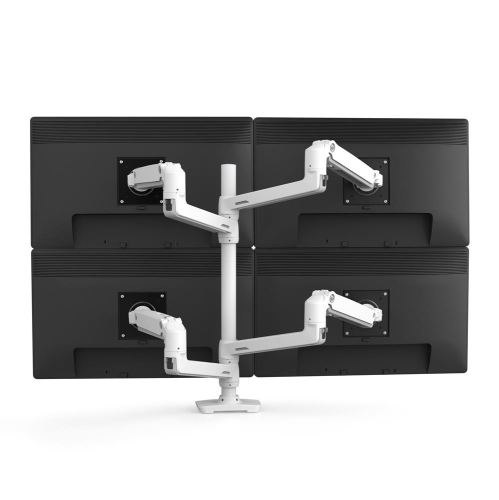 Ergotron LX Dual Stacking Arm, Tall Pole for Multi-Monitor Mount - White -