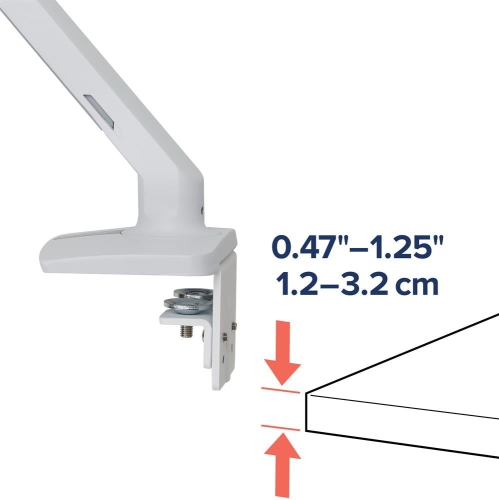 Ergotron MXV Desk Monitor Arm with 2-Piece Clamp - White -