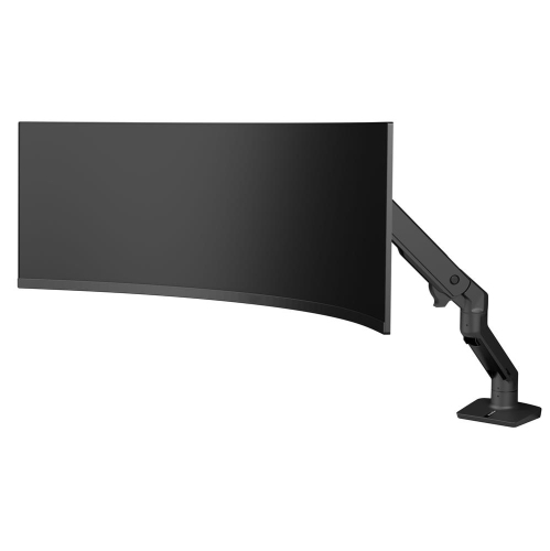 Ergotron HX Desk Monitor Arm with VHD Pivot for Extreme-Depth Curved Screens - Matte Black -