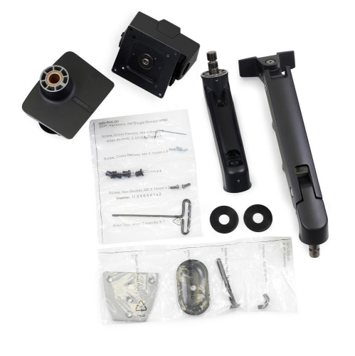 Ergotron HX Desk Monitor Arm with VHD Pivot for Extreme-Depth Curved Screens - Matte Black -