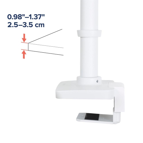 Ergotron LX Desk Monitor Arm with Low-Profile Clamp - White -