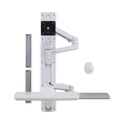 Ergotron LX Wall Mount System Keyboard & Monitor Mount - White -