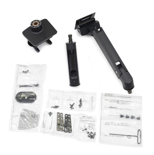 Ergotron HX Desk Monitor Arm for Heavy Monitor Mount - Matte Black -