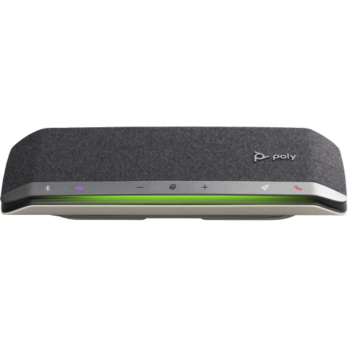 HP Poly Sync 40+ Microsoft Teams Certified USB-A/C Bluetooth Wired/Wireless Speakerphone - Silver -