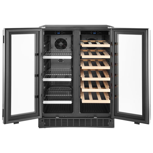 Insignia 21-Bottle / 64-Can Dual Zone Wine/Beverage Cooler (NS-BC2ZSS1-C) - Only at Best Buy
